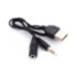 Переходник USB + Jack 3.5 на AUX (мама) 25см