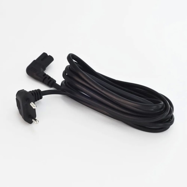 Сетевой кабель для бытовой техники 5m шнур 2-контактный угловые разъемы 2 pin / Европейская вилка
