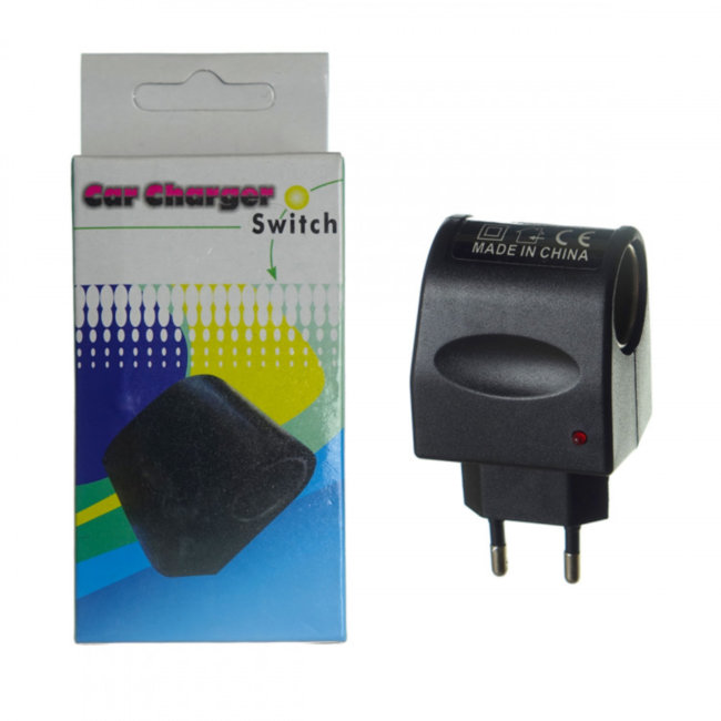 Адаптер прикуривателя Car charger switch 220V-12V 1000mA