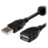 Кабель удлинитель USB 2.0 экранированный, 2 ферритовых фильтра, 10м (черный)